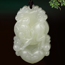 And Tian Yusheng Xiao Pigs Pendant Large Gig Pig-Shaped Pig-Shaped Ornament Jade Pendant Jade Pendant Necklace