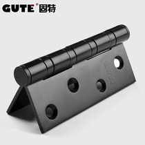 Gute black stainless steel hinge 4 inch flat opening hinge 2 pieces Price