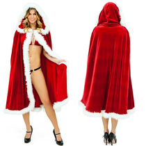 Christmas elderly children adult womens clothing red cape shawl nightclub performance party performance drama costume