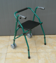 Frame Walker aluminum alloy old armrest frame pulley foldable Walker trolley with sitting leisure chair