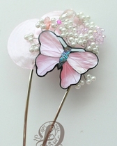 New Korean imported traditional ethnic Hanbok accessories Bridal headdress hair accessories hairpin butterfly flowers