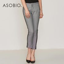 Asobio womens suit trousers womens casual fashion thousand bird grid slim pants suit pants womens trousers