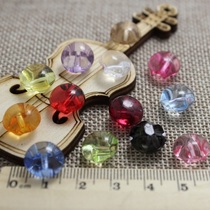 Full 13 yuan candy color transparent crystal water drops oval hand-stitched children button beads 12mm