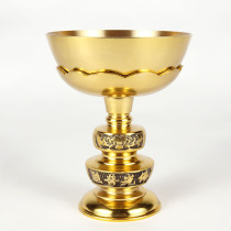 Oil lamp pure copper ghee lamp holder lamp holder Buddha lamp supply lamp household lamp lamp for Buddha lamp