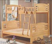 Small household type solid wood high and low bed imported birch wood up and down double bed 1 2 m wood double bed primary and secondary bed wood bed