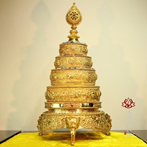 Shakyamuni Nepal gilt copper thirty-seven piles of elephant trunk base for repair Manza plate Manda plate-38 5