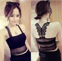 Korean version of summer anti-light Joker lace wrap chest chest chest sexy short sling small vest slim underwear bottoming