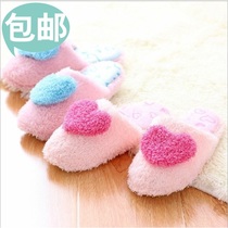 Special price warm winter cartoon cute home floor slippers love bow cotton mop female couple