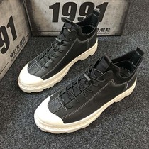 Spirit Society Little Guys Shoes Spring Mens Korean Version Martin boots Fast hand Red Man net red with one foot pedal single shoe