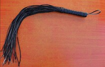 Cow Leather Loose Whip Promotion Headlayer Bull Leather Black 70 cm Entertainment whip Whip Prop Whip Leather Handle