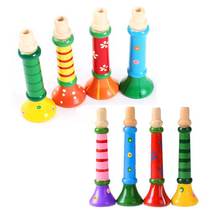 Wooden small horn ORF blow blow childrens whistle toys Baby play musical instrument toys 1-3-4-6 years old
