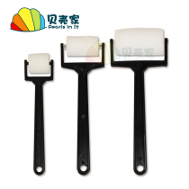 Flat Sponge Brush Roller Wheel Long Handle Painting Brush Children Creative Fine Art Paint Painting Graffiti Tool Suit