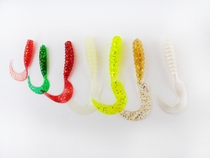 Zuochen fishing tackle Luya 4 5 6cm curly-tailed maggots swimming style lifelike coytail Soft Bait 5 colors