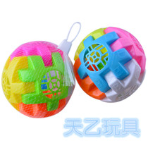 Net pocket splicing puzzle small rolling ball children hot pin plastic small toy Yiwu ground stand 2 yuan 9 9 Yuan manufacturer