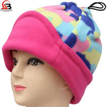Outdoor fleece hat scarf ear protection hat a multi-use hat double-layer thick double-sided fleece winter