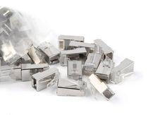 Anpu Crystal Head Super Class 5 RJ45 Shielded Crystal Head Network Wire 8 Core Gold-plated Connector 100 Boxes