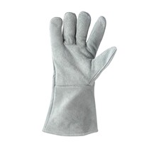 Witz 10-2112 gray cow two-layer skin burning electric welding flame retardant heat insulation wear-resistant welding conventional welding gloves