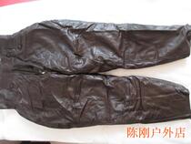 Cow silk cold-proof and warm breeches 59 flying winter leather pants 59 winter flying leather pants motorcycle leather pants