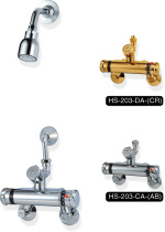 Brastone town stone double handle semi-in-wall automatic constant temperature station bath HS-203-DA