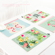 Nordic minimalist Fire Birds Ins Dining Cushion West Table Mat Table Heat Insulation Mat Tea Mat Cup Mat Double Layer Thickened Mat