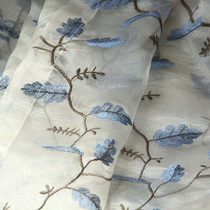 American window screen Spurs embroidered upscale small frescoed field Balcony Yarn Curtain Korean style Living room Bedroom Linen Curtains