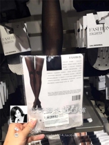 (Spot S M)Calzedonia Ladies Black Knee Star Heart Stockings Pantyhose Leg Socks