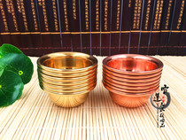 6cm Copper Leather Water Supply Bowl Net Water Glass Holy Water Glass Seven for cup Tibetan Buddhism 1 set of 7 red brass brass