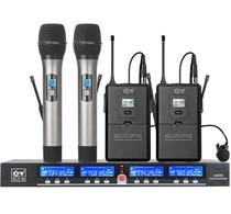 Kaifu frog (KFW)U4600A wireless microphone one drag Four U segment microphone hand collar clip