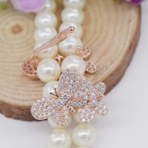 925 Silver Buckle Sub Accessories Pearl Necklace Clip Buckle Double Necklace Button fixed sandwich clip buttoned butterfly buckle