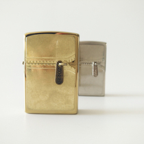 ZORRO ZORRO original copper knurled ancient silver knurled limited piece three-dimensional sticker zipper kerosene lighter