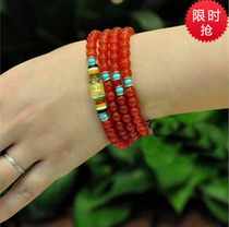 One yuan auction sea couple agate bracelet multi-layer crystal Buddha beads bracelet