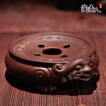 Yixing Purple sand raising pot holder Tea holder Lotus leaf pot pad Pixiu pot holder round pot base pot holder tea ceremony zero matching