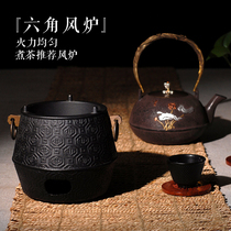Cast iron charcoal stove Iron pot stove Japanese Kung Fu tea hand-made antique vintage olive charcoal alcohol lamp tea stove