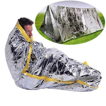 Portable High Molecular Aluminum Film Emergency Tent Outdoor Camping for Lifesaving Blanket Warm Reflective Multifunction Rain Cape
