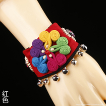 Batch of hair Yang Liping with Tongan ethnic wind characteristics Retro handmade Ornament Cloth Art Chain Wristwatch Gloves