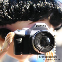 Mini SLR camera telephoto lens flash shutter sound Tang Guo doll small cloth PULIP photo props