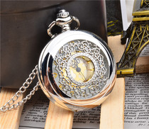 Trendy retro women flap pocket watch girl students quartz waterproof watch hipster necklace pendant hanging watch