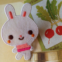 2015 embroidery super cute cartoon little white rabbit DIY clothing accessories accessories cloth patch