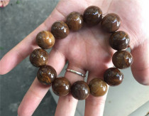 Natural hundreds of millions of years of wood grain tree jade bracelet Hand string Wood jade wood fossil Myanmar Yushu Jade bracelet summary
