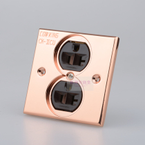 86 square box American standard double position double hole wall insert Wall insert cover panel panel high grade pure copper thickened Fox