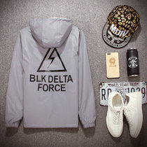 Spring and summer plus velvet mens Tide brand Harajuku 3M reflective jacket jacket men and women charge couple class uniform luminous coat windbreaker men