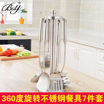 Kitchen spatula shelf Tableware shelf Cookware storage rack Shovel spoon rack Spatula rack Stainless steel rotating pylons