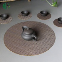 Oval tea mat Bamboo mat Tea ceremony accessories Coaster Pot mat Bamboo Kung Fu tea mat Japanese tea curtain can be customized