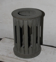 Exit Foreign single Lonely Retro made of old solid wood Wooden Strips Round Candle Terrace American Countryside ZAKKA Solid Wood Candlestick