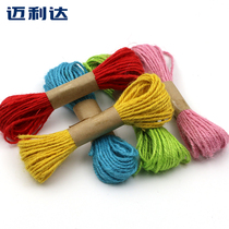 Color hemp rope handmade DIY material photo wall rope decoration jut rope hanging brand rope twine weaving manual rope