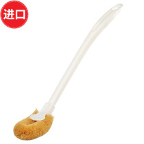 Japan imported coconut palm toilet brush long handle toilet cleaning brush Brown hair toilet cleaning brush bathroom toilet toilet brush