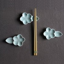 An original Jingdezhen ceramic chopsticks rack chopsticks holder petal holder tea pin tableware accessories