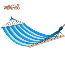 only tour hammock outdoor indoor swing lazy adult wooden stick hammock double thick student canvas hammock