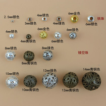 Ling Hollow Flower Ball Hollowed-out Styled Hollowed-out Balls Metal Ball Beads Handmade DIY Material Accessories Bulk Beads