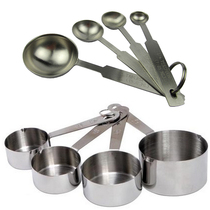 Heating small large number stainless steel measuring cup 4 pieces of suit 1 25-250ml combined amount spoon spoon baking volume